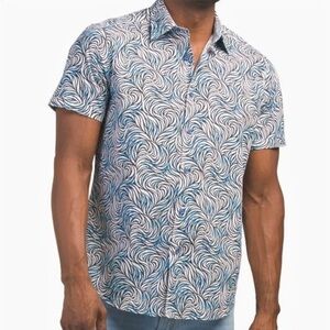 Robert Graham Men's Gleeson Geometric Paisley Floral Print Blue Sz M Shirts*X